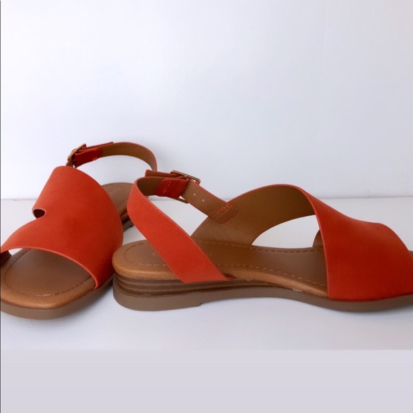 City Classified Orange Sling Back Sandals - Picture 3 of 3